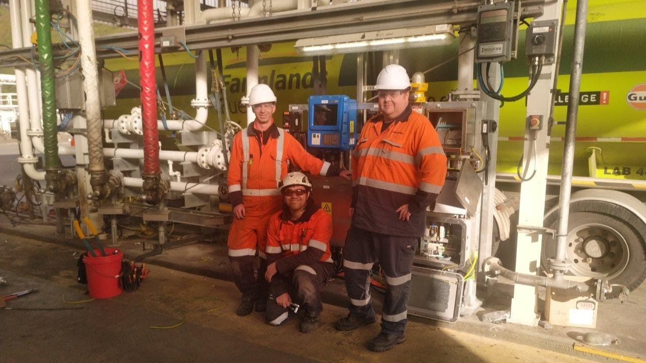 Electricians on a hazardous areas job site